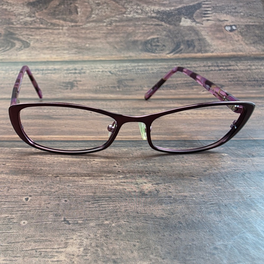 Banana Republic Aneta 0RU6 Plum Purple Rectangular Eyeglasses Frames 51-16-135